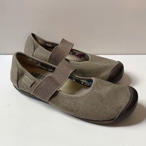 Keen Sienna Canvas Mary Jane Flats